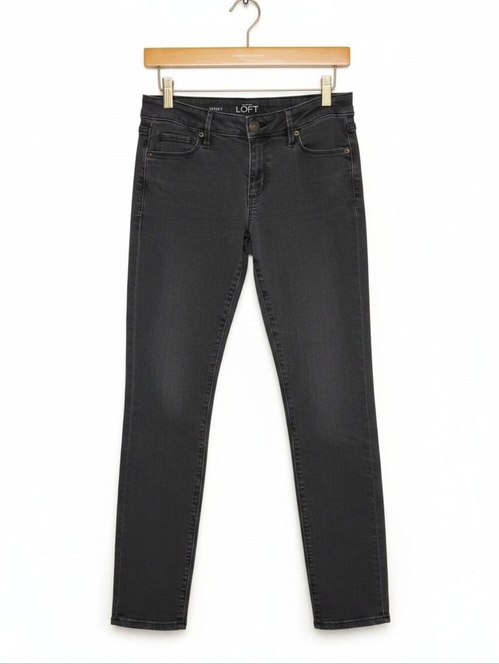 Ann Taylor LOFT Curvy Skinny Dark Gray Jeans